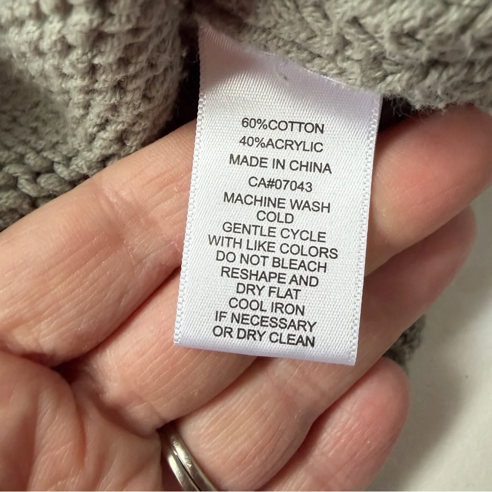 Moon & Madison Womens Knit Sweater Size S Sage Chunky Knit Sleeves Cabincore - Picture 6 of 7